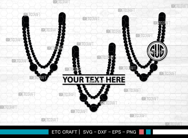Pearls Monogram, Pearls Silhouette, Pearls SVG, Baby Pearls Svg, Necklace Svg, Pearl Necklace Svg, SB00208 SVG ETC Craft 