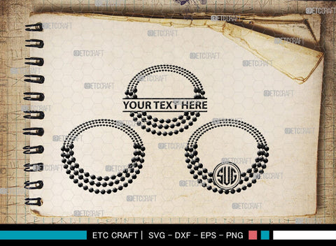 Pearls Monogram, Pearls Silhouette, Pearls SVG, Baby Pearls Svg, Necklace Svg, Pearl Necklace Svg, SB00208 SVG ETC Craft 