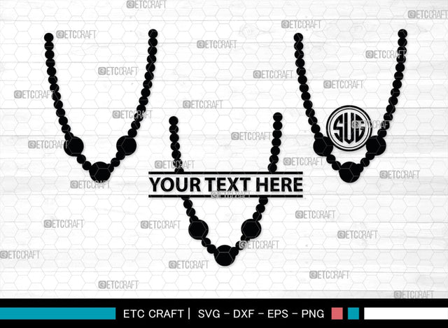 Pearls Monogram, Pearls Silhouette, Pearls SVG, Baby Pearls Svg, Necklace Svg, Pearl Necklace Svg, SB00208 SVG ETC Craft 