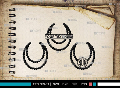 Pearls Monogram, Pearls Silhouette, Pearls SVG, Baby Pearls Svg, Necklace Svg, Pearl Necklace Svg, SB00208 SVG ETC Craft 