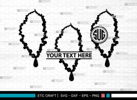 Pearls Monogram, Pearls Silhouette, Pearls SVG, Baby Pearls Svg, Necklace Svg, Pearl Necklace Svg, SB00208 SVG ETC Craft 