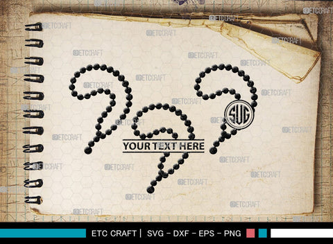 Pearls Monogram, Pearls Silhouette, Pearls SVG, Baby Pearls Svg, Necklace Svg, Pearl Necklace Svg, SB00208 SVG ETC Craft 