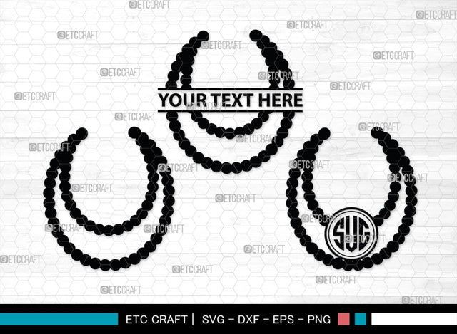 Pearls Monogram, Pearls Silhouette, Pearls SVG, Baby Pearls Svg, Necklace Svg, Pearl Necklace Svg, SB00208 SVG ETC Craft 