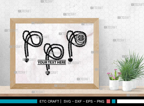 Pearls Monogram, Pearls Silhouette, Pearls SVG, Baby Pearls Svg, Necklace Svg, Pearl Necklace Svg, SB00208 SVG ETC Craft 