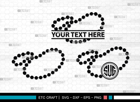 Pearls Monogram, Pearls Silhouette, Pearls SVG, Baby Pearls Svg, Necklace Svg, Pearl Necklace Svg, SB00208 SVG ETC Craft 