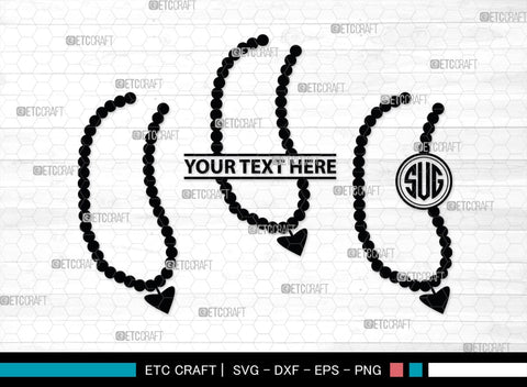 Pearls Monogram, Pearls Silhouette, Pearls SVG, Baby Pearls Svg, Necklace Svg, Pearl Necklace Svg, SB00208 SVG ETC Craft 