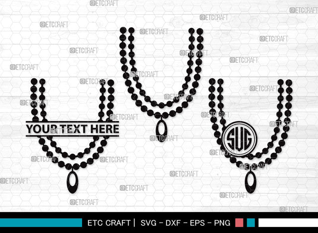 Pearls Monogram SVG | Baby Pearls Svg | Necklace Svg | Pearl Necklace Svg | Pearls Clipart SVG ETC Craft 