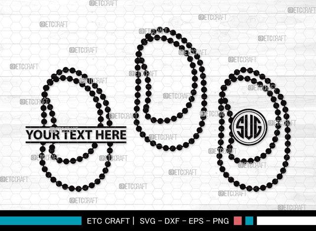 Pearls Monogram SVG | Baby Pearls Svg | Necklace Svg | Pearl Necklace Svg | Pearls Clipart SVG ETC Craft 