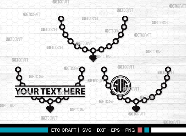 Pearls Monogram SVG | Baby Pearls Svg | Necklace Svg | Pearl Necklace Svg | Pearls Clipart SVG ETC Craft 