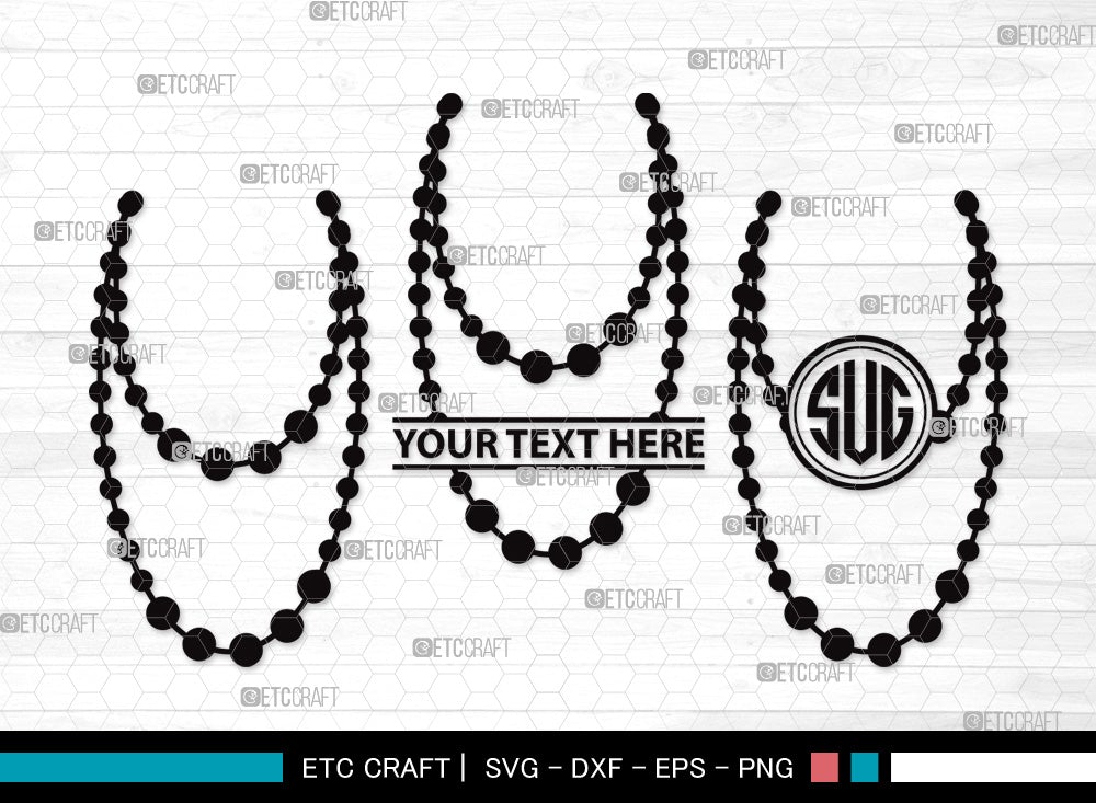 Pearls Monogram SVG | Baby Pearls Svg | Necklace Svg | Pearl Necklace ...