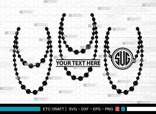 Pearls Monogram SVG | Baby Pearls Svg | Necklace Svg | Pearl Necklace Svg | Pearls Clipart SVG ETC Craft 