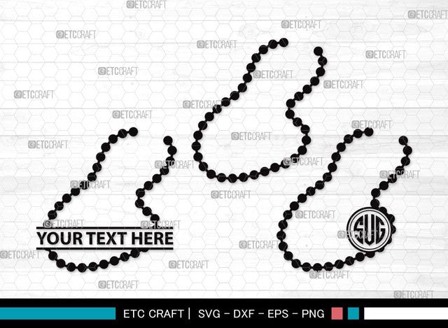 Pearls Monogram SVG | Baby Pearls Svg | Necklace Svg | Pearl Necklace Svg | Pearls Clipart SVG ETC Craft 