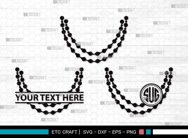 Pearls Monogram SVG | Baby Pearls Svg | Necklace Svg | Pearl Necklace Svg | Pearls Clipart SVG ETC Craft 