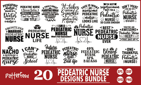 Pedeatric Nurse SVG Designs Bundle SVG PatternFeed8 