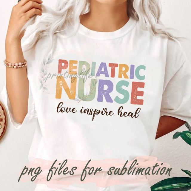 Pediatric nurse sublimation, Retro pediatric nurse PNG, pediatric nursing png, peds nurse png, digital design download Sublimation PrintingLife 