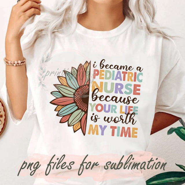 Pediatric nurse sublimation, Retro pediatric nurse PNG, pediatric nursing png, peds nurse png, digital design download Sublimation PrintingLife 