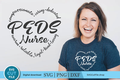 PEDS Nurse svg, Pediatric nurse svg, RN svg, nurse appreciation svg, word heart svg, APRN svg, heart svg, pediatrics svg, healthcare SVG SVG Cut File 