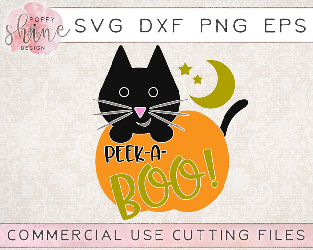 Peek-A-Boo Cat SVG Poppy Shine Design 