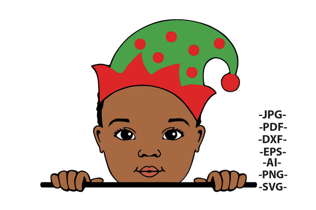 Peekaboo Boy Svg, Christmas Afro Boy, Afro Boy Svg, Black Boy Svg, Merry Christmas, Cute Little Boy Svg, African American, Svg Cut Files SVG 1uniqueminute 