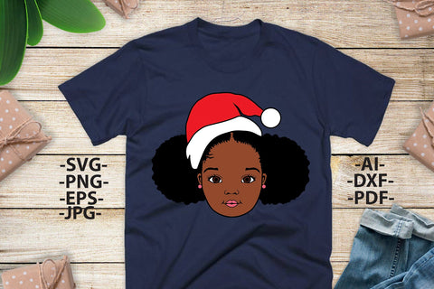 Peekaboo Christmas, Christmas Afro Girl, Peekaboo gift, Cute Little Girl Svg, Peekaboo Girl Svg, Cute black African girl, Svg Cut Files SVG 1uniqueminute 