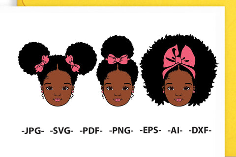 Peekaboo Girl Bundle Svg, 3 Peekaboo Girl Designs, Afro Girl Bundle Svg, Black Girl Bundle, Peekaboo Svg, African Kids, African American SVG 1uniqueminute 