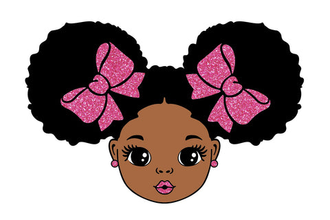 Peekaboo Girl Svg, Afro Girl Svg, Black Girl Svg, Pink lips, Cute Little Kid, 4 PNG Glitter, Svg Cut Files SVG 1uniqueminute 