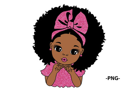 Peekaboo Girl Svg, Afro Girl Svg, Sweety Girl, Puff Hair, Black Girl Svg, Different Color Glitter Png files, Red lips, Cute Little Girl Svg SVG 1uniqueminute 