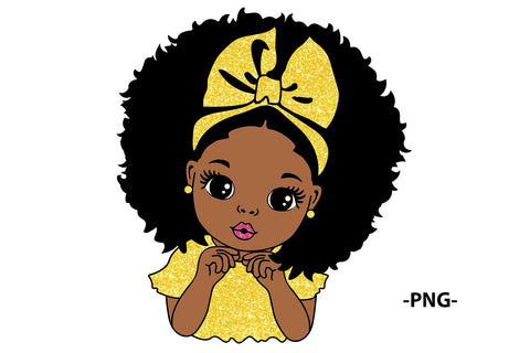 Peekaboo Girl Svg, Afro Girl Svg, Sweety Girl, Puff Hair, Black Girl Svg, Different Color Glitter Png files, Red lips, Cute Little Girl Svg SVG 1uniqueminute 