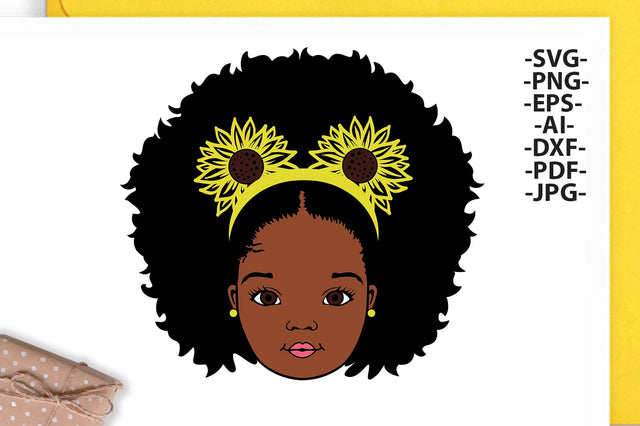Peekaboo girl Svg, Afro Puff Hair, Sunflowers Svg, Black History, Afro girl Svg, Black girl svg, Afro baby Girl Svg, Svg Cut Files SVG 1uniqueminute 