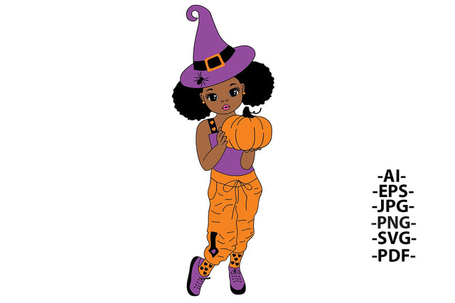 Peekaboo Girl Svg, Halloween Girl Svg, Halloween Svg, Halloween Head Svg, Hat, Halloween Dress, Puff Hair, Svg Files SVG 1uniqueminute 