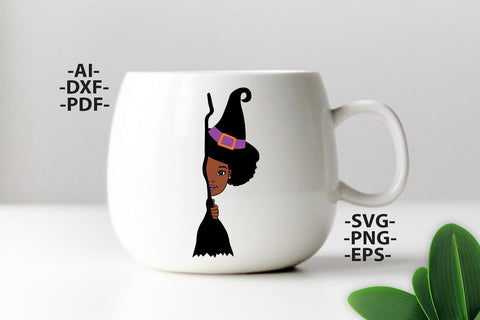 Peekaboo Girl Svg, Halloween Girl Svg, Halloween Svg, Halloween Head Svg, Hat, Halloween Dress, Puff Hair, Svg Files SVG 1uniqueminute 