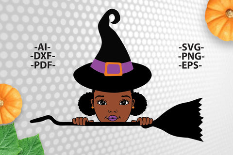 Peekaboo Girl Svg, Halloween Girl Svg, Halloween Svg, Halloween Head Svg, Hat, Halloween Dress, Puff Hair, Svg Files SVG 1uniqueminute 