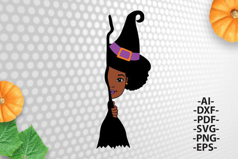 Peekaboo Girl Svg, Halloween Girl Svg, Halloween Svg, Halloween Head Svg, Hat, Halloween Dress, Puff Hair, Svg Files SVG 1uniqueminute 