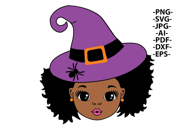 Peekaboo Girl Svg, Halloween Girl Svg, Halloween Svg, Halloween Head Svg, Hat, Halloween Dress, Puff Hair, Svg Files SVG 1uniqueminute 
