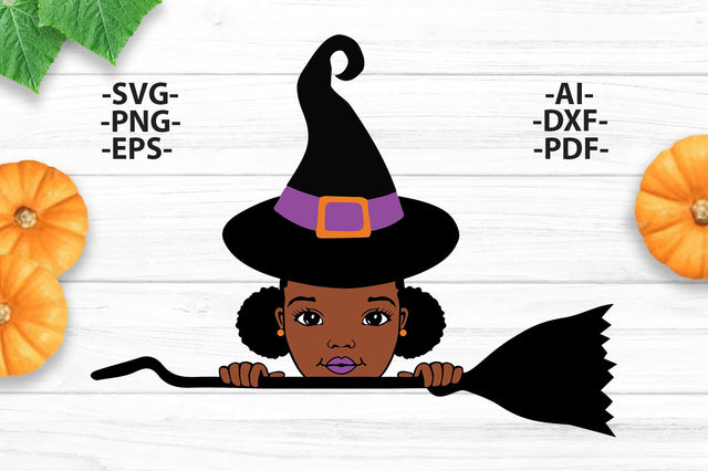 Peekaboo Girl Svg, Halloween Girl Svg, Halloween Svg, Halloween Head Svg, Hat, Halloween Dress, Puff Hair, Svg Files SVG 1uniqueminute 