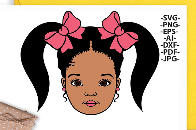 Peekaboo Girl svg, Two Ponytails girl Svg, Cute girl Svg, Princess Svg, Ribbon,, American Girl Svg, Svg file SVG 1uniqueminute 