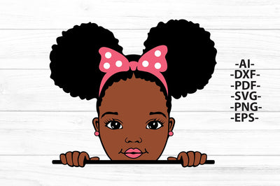 Peekaboo Svg, Black girl Svg, Afro Girl Svg, Black History, Afro Woman Svg, Ribbon, Cute Girl, African American, Black Girl Magic, Svg Cut Files SVG 1uniqueminute 