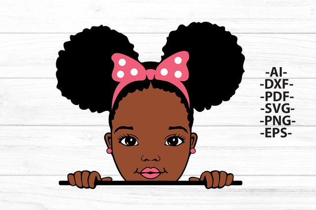 Peekaboo Svg, Black girl Svg, Afro Girl Svg, Black History, Afro Woman Svg, Ribbon, Cute Girl, African American, Black Girl Magic, Svg Cut Files SVG 1uniqueminute 