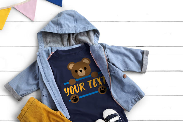 Peeking Bear Split SVG SVG Designed by Geeks 