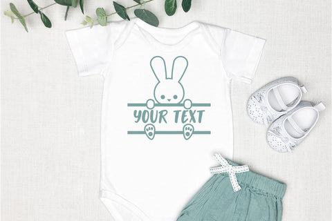 Peeking Bunny Split SVG SVG Designed by Geeks 