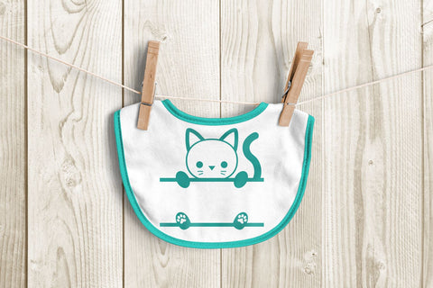 Peeking Cat Split SVG SVG Designed by Geeks 