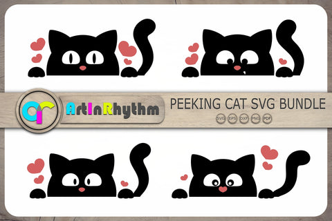Peeking Cats Svg, Black Cats Svg, Black Cat Svg Bundle, Cat Svg SVG Artinrhythm shop 