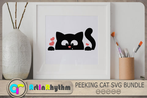 Peeking Cats Svg, Black Cats Svg, Black Cat Svg Bundle, Cat Svg SVG Artinrhythm shop 