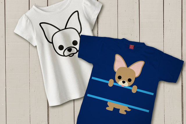 Peeking Chihuahua Split SVG SVG Designed by Geeks 