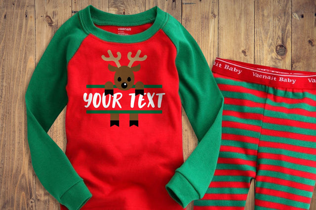 Peeking Christmas Reindeer Split SVG SVG Designed by Geeks 