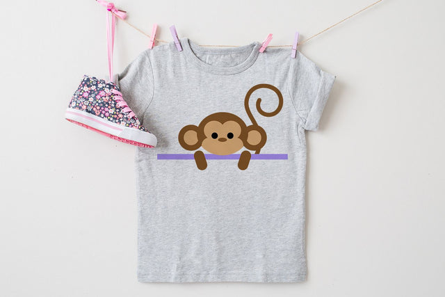 Peeking Monkey Split SVG SVG Designed by Geeks 