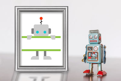 Peeking Robot Split SVG SVG Designed by Geeks 