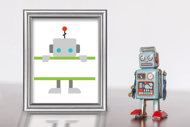 Peeking Robot Split SVG SVG Designed by Geeks 