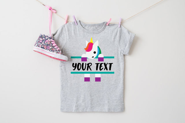 Peeking Unicorn Split SVG SVG Designed by Geeks 