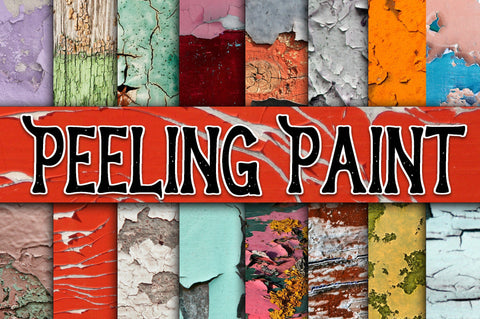 Peeling Paint Textures Digital Paper Sublimation Old Market 
